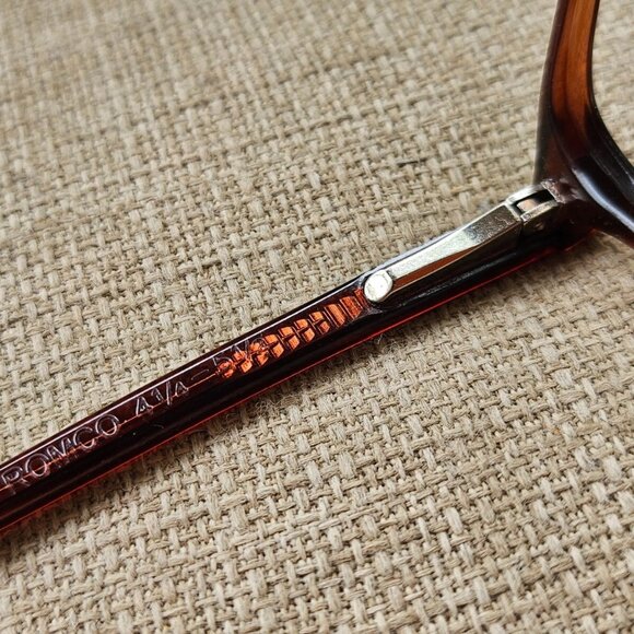 Vintage Rare ROMCO Glasses Frame Brown Eyeglasses Eye Wear 4 1/4 - 5 1/2